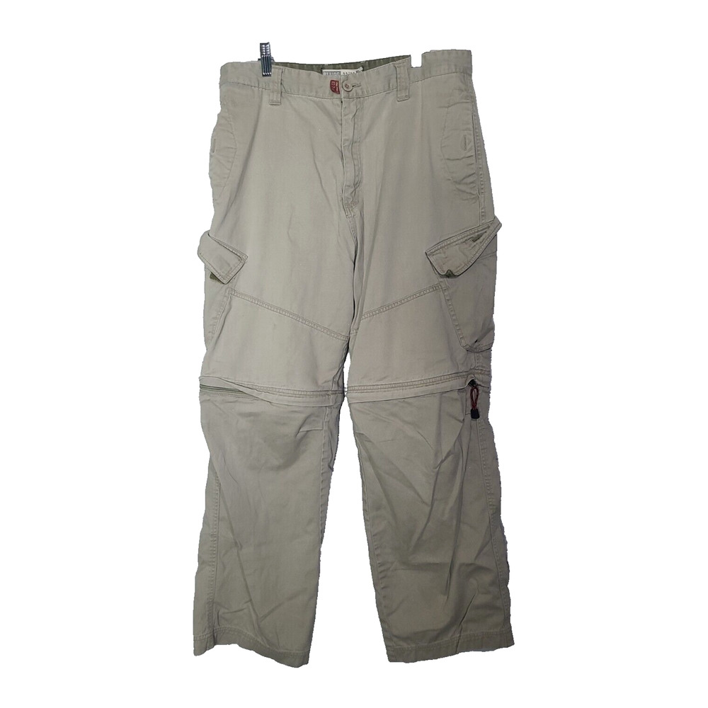 Vintage Plugg Co Skate Pants 33x32 Khaki Convertible Cargo Skate Rave‎ Y2k 90